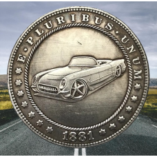 Сувенір монета долар СШАang 1881г “Автомобіль Корвет“. Hobo Coin American Morgan