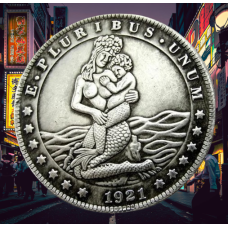 Сувенір монета долар СШАang 1895г “Русалка з немовлям“. Hobo Coin American Morgan