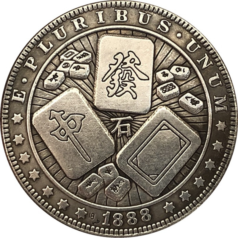 Сувенір монета долар СШАang 1888г “Доміно Маджонг“. Hobo Coin American Morgan
