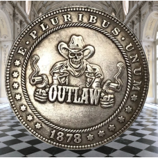 Сувенір монета долар СШАang 1878г “OUTLAW“. Hobo Coin American Morgan