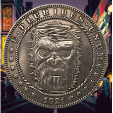 Сувенір монета долар США Годівниця 1921 р. “Планета мавп“. Hobo Coin American Morgan