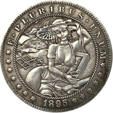 Сувенір монета долар США 1895г. Морган “Дівчина на морі“. Hobo Coin American Morgan