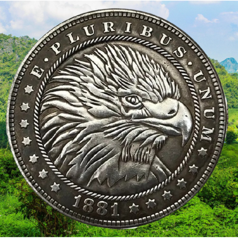 Сувенір монета долар США 1881 р. Фермаха “Орел“. Hobo Coin American Morgan