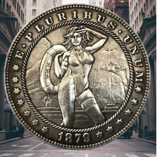 Сувенір монета долар США 1879 р. “Мерсі з Рятувальника Малібу“. Hobo Coin American Morgan