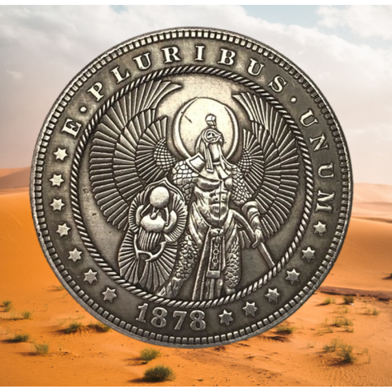 Сувенір монета долар США 1878 р. Фермаха “Егіпетський бог Гор“. Hobo Coin American Morgan