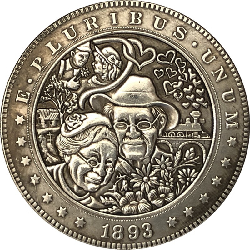 Сувенір монета долар США 1893г. Банк “Щаслива стара“. Hobo Coin American Morgan