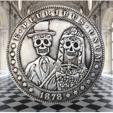 Сувенір монета долар США 1878г. Банка “Весільний Черепов“. Hobo Coin American Morgan