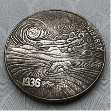 Сувенір монета долар США Банка 1936 р. “Пустельний пейзаж“. Hobo Coin American Morgan