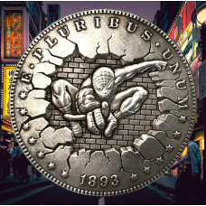 Сувенір монета долар СШАang 1893г “Людина Павук“. Hobo Coin American Morgan