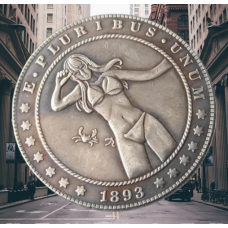 Сувенір монета долар США 1893 р “Дівчина та краб“. Hobo Coin American Morgan