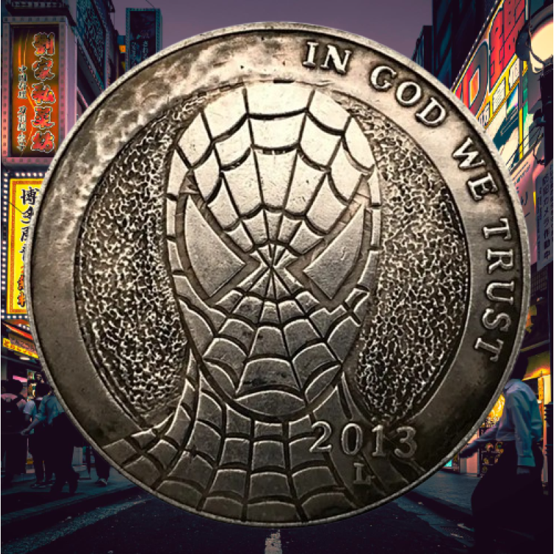 Сувенір монета долар США Банк 2013г “Людина-павук“. Hobo Coin American Morgan