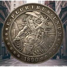 Сувенір сексуальна монета долар США 1890 р “Дівчина ковбой“. Hobo Coin American Morgan