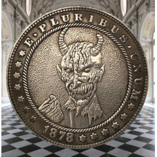 Сувенір монета долар США 1878р “Демон“. Hobo Coin American Morgan