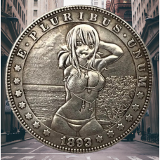 Сувенір сексуальна монета долар США 1893г “Дівчинка на березі“. Hobo Coin American Morgan