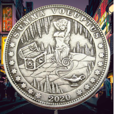 Сувенір монета долар США 1889 р. Фермаха “Джин із лампи“. Hobo Coin American Morgan