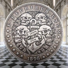 Монета сувенірна долар СШАang 1896г “Лові момент“, Колекція carpe diem Хобо монет моргана