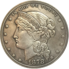 Сувенір монета 1 дол США 1878г сильвер, American Dollar