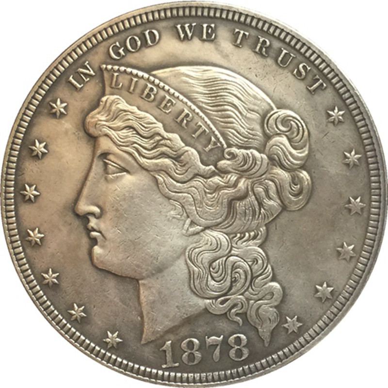 Сувенір монета 1 дол США 1878г сильвер, American Dollar