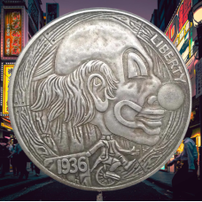 Сувенір монета долар США морган 1936г “Клоун“. Hobo Coin American Morgan