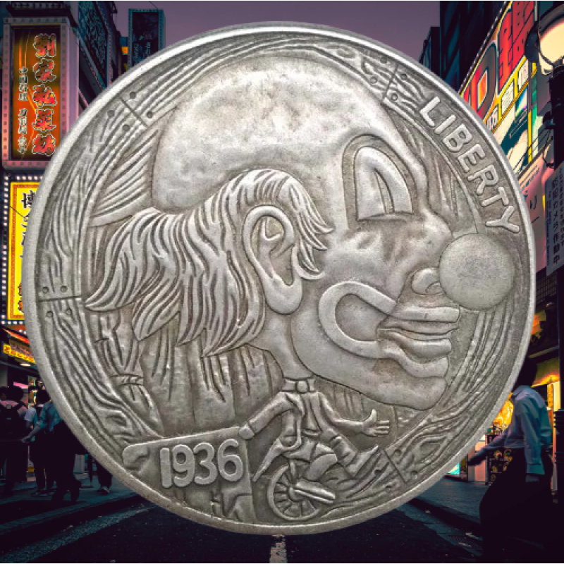 Сувенір монета долар США морган 1936г “Клоун“. Hobo Coin American Morgan