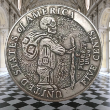 Сувенір монета долар СШАang “Бродяга“. Hobo Coin American Morgan
