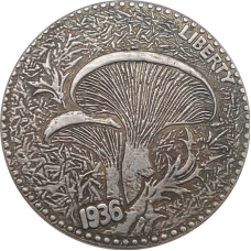 Сувенір монета долар США Банк 1936 г “Гриби“. Hobo Coin American Morgan