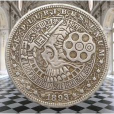 Сувенір монета долар СШАang 1893г “Руська рулетка“. Hobo Coin American Morgan