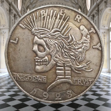 Сувенір монета долар США Банк 1923 р. “Череп у діадемі“. Hobo Coin American Morgan
