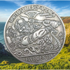 Сувенір монета долар СШАang “Топор Вікінга“. Hobo Coin American Morgan