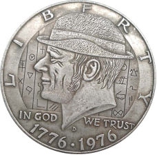 Сувенір монета долар СШАang 1776-1976г “Людина в казанці“. Hobo Coin American Morgan