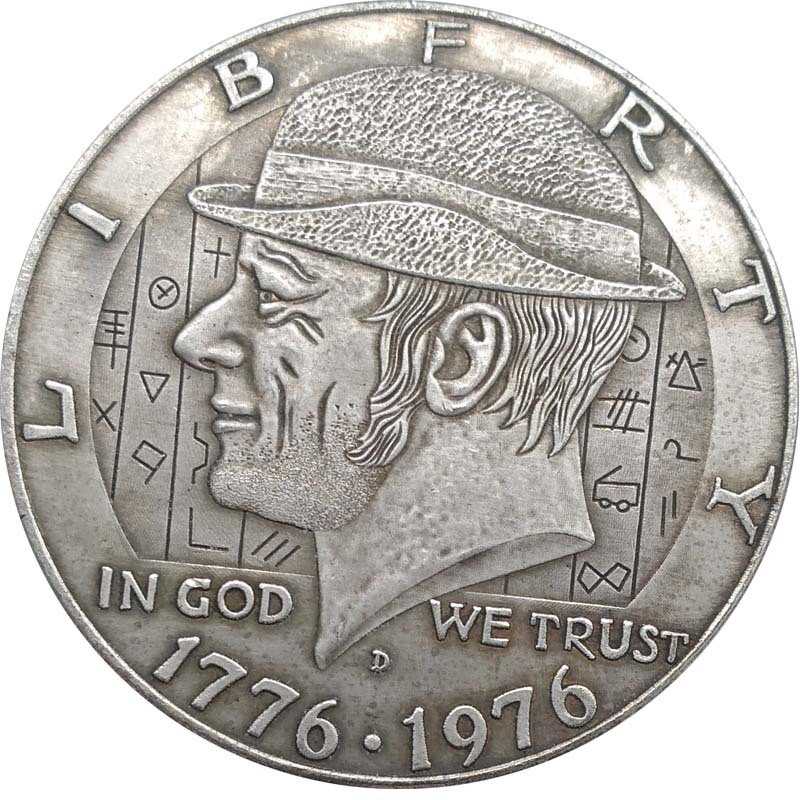 Сувенір монета долар СШАang 1776-1976г “Людина в казанці“. Hobo Coin American Morgan