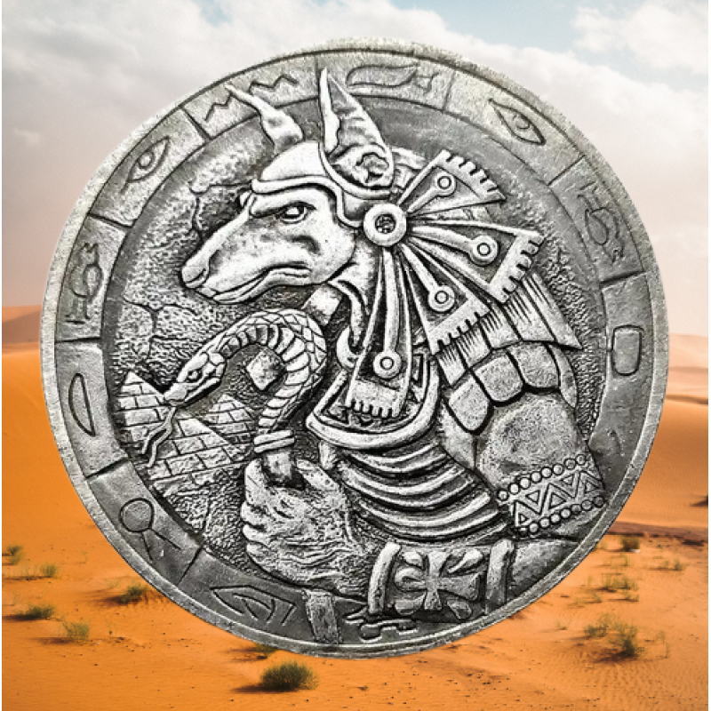 Сувенір монета долар СШАang “Анубіс і змія“. Hobo Coin American Morgan