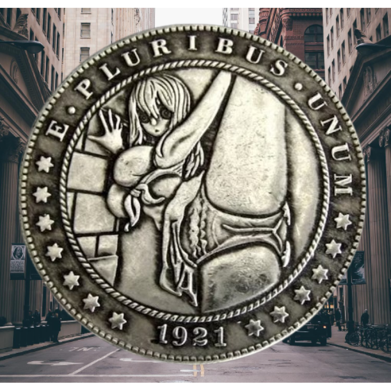 Сувенір монета 1 долар США 1921р “Хорстка розтяжка“. Hobo Coin American