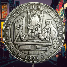 Сувенір монета 1 долар США 1891г Банк “Час це гроші“. Hobo Coin American