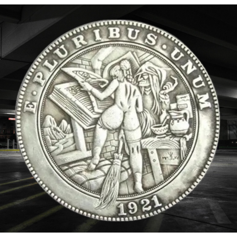 Сувенір монета 1 долар Банка США 1921г, “Навчи мене літати“. Hobo Coin American