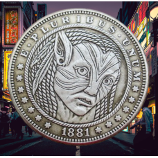 Сувенір монета 1 долар Банка США 1881г, “Нейтирі з Аватар“. Hobo Coin American