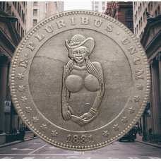 Сувенір сексуальна монета долар СШАang 1881г “Дівчатка 261-270“. Hobo Coin American Morgan