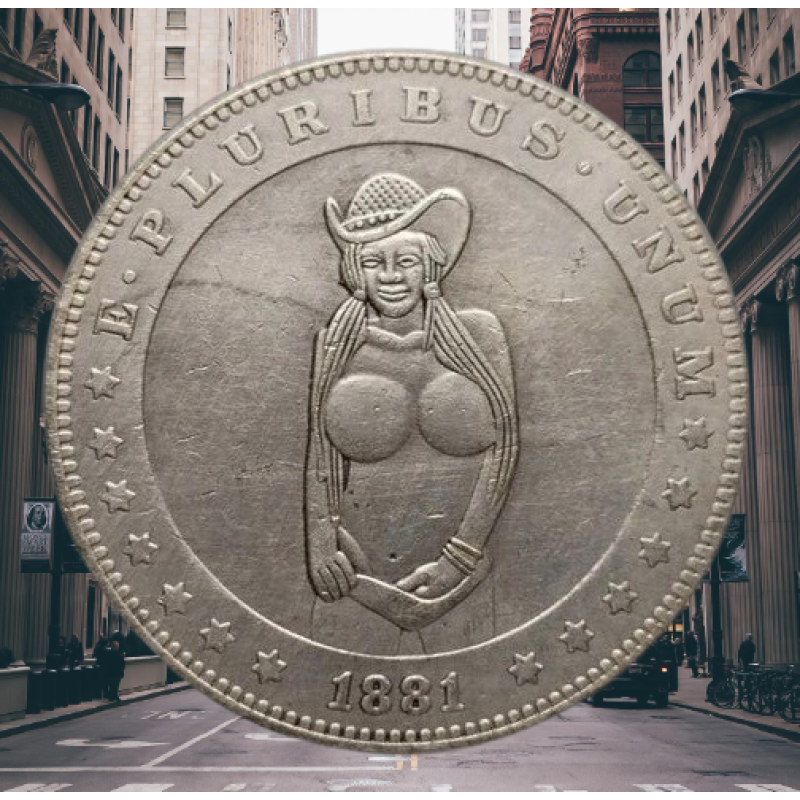 Сувенір сексуальна монета долар СШАang 1881г “Дівчатка 261-270“. Hobo Coin American Morgan