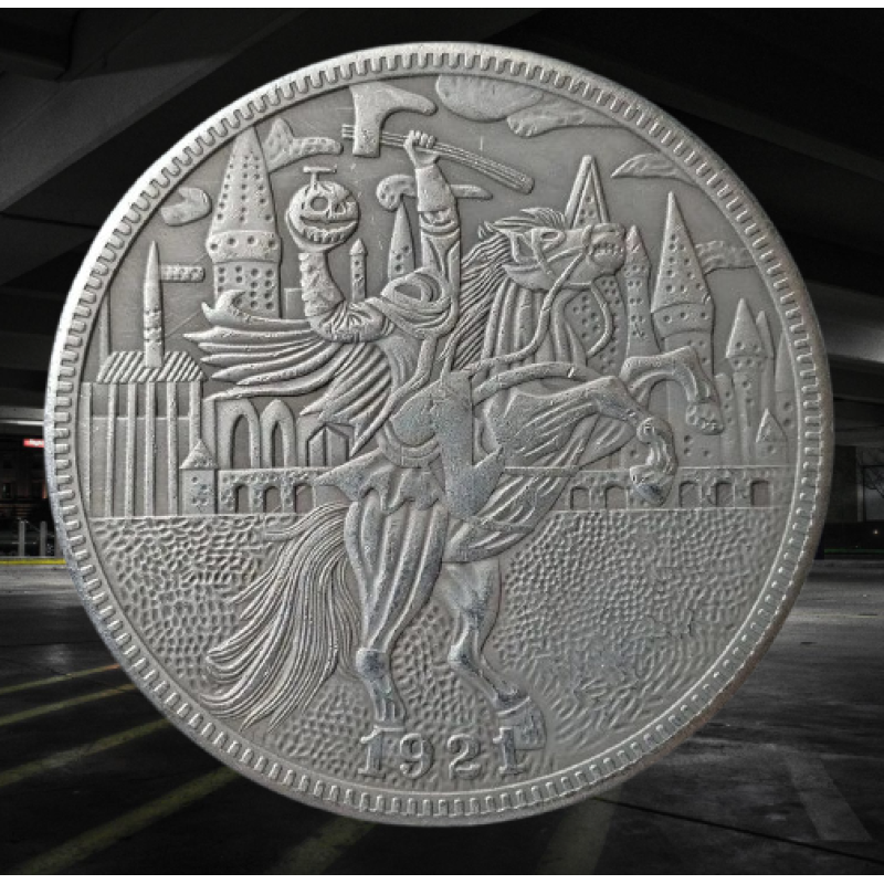 Сувенір монета 1 долар Банка США 1921 р., “Всадник без голови“. Hobo Coin American