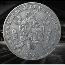 Сувенір монета 1 долар Банка США 1921г, “Череп і гарбуз“. Hobo Coin American
