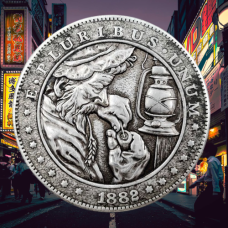 Сувенір монета 1 долар Банка США 1882г, “Старий майстер“. Hobo Coin American