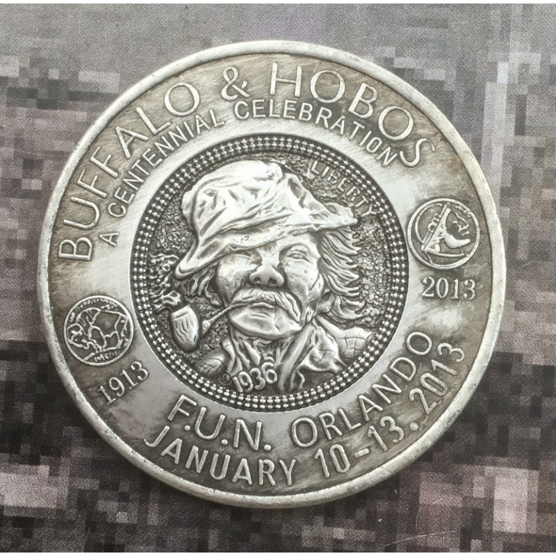 Сувенір монета 1 долар Банка США 1936 р., “Старий курець“. Hobo Coin American