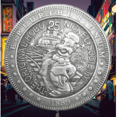 Сувенір монета 1 долар Банка США 1889г, “25 років“. Hobo Coin American