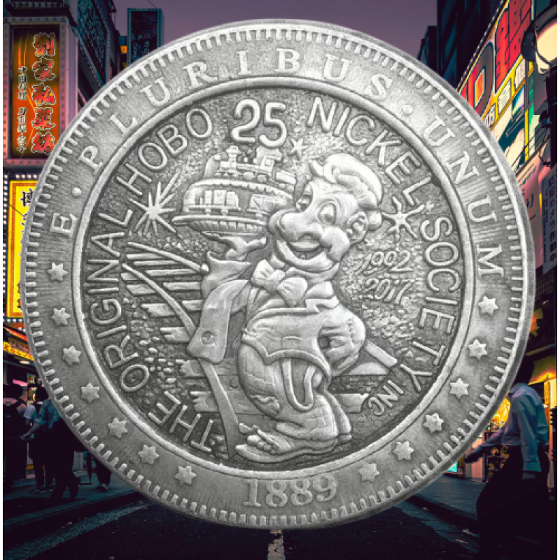 Сувенір монета 1 долар Банка США 1889г, “25 років“. Hobo Coin American