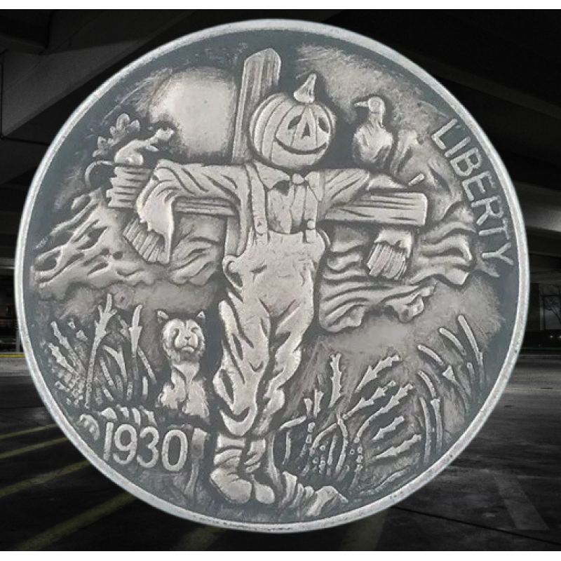 Сувенір монета долар СШАang 1930г “Щасливого Хелловін“. Hobo Coin American Morgan