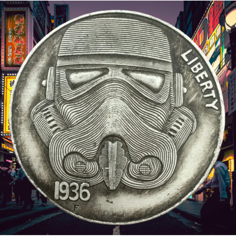 Сувенір монета долар США Банк 1936 г “Зоряні війни“. Hobo Coin American Morgan