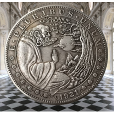 Сувенір монета долар США 1921 р. “Медитуючий старий“. Hobo Coin American Morgan