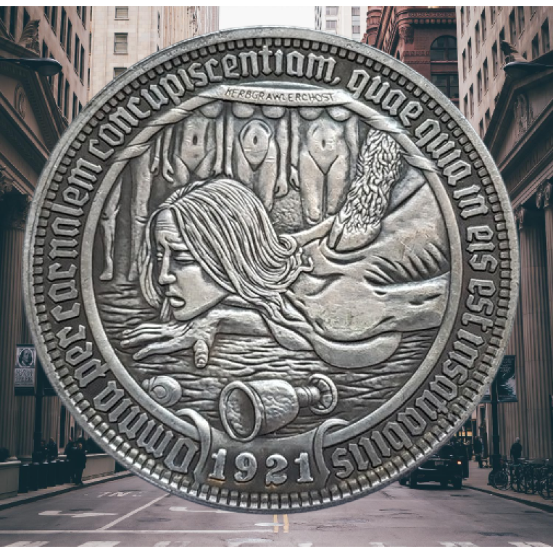 Сувенір монета долар США 1921г “Красавиці кентавра“. Hobo Coin American Morgan