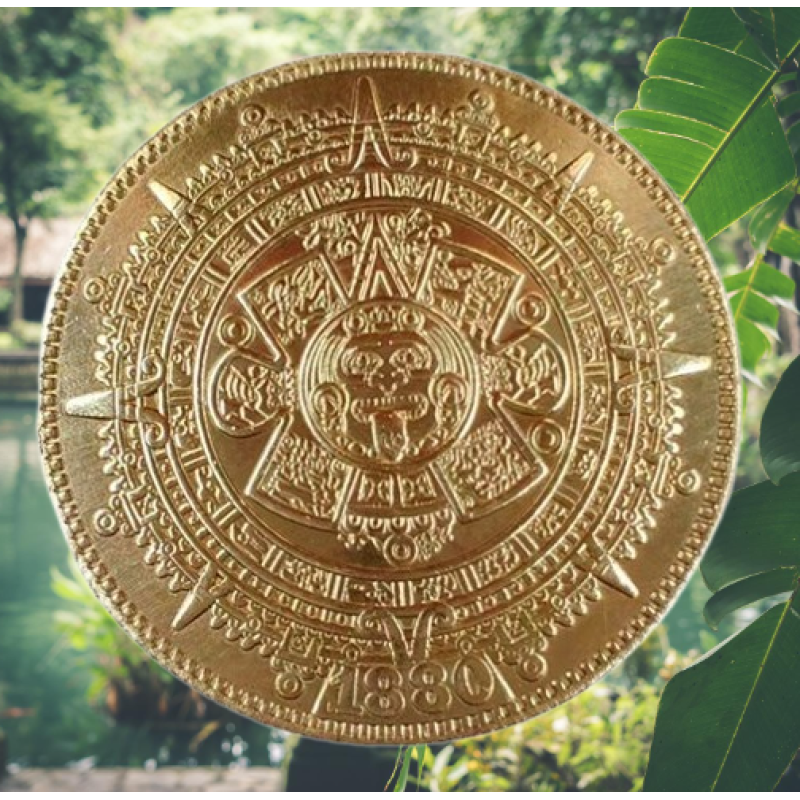 Сувенір монета Gold Долар США Банка 1880 г “Календар Мая“. Hobo Coin American