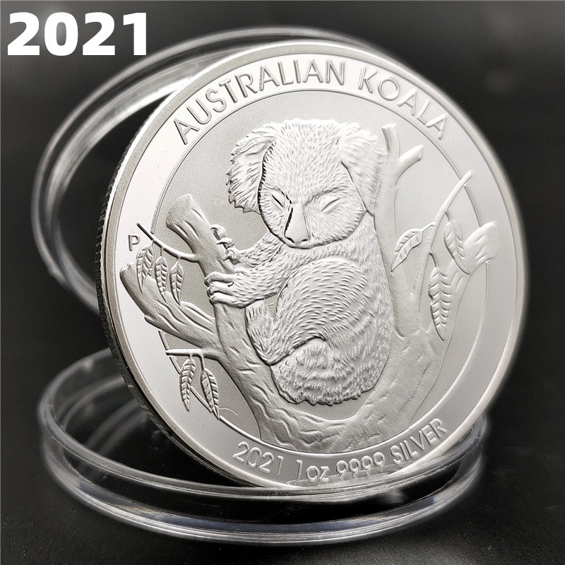 Сувенір зі Срібної монети 1 долар 2021г, “Коала“ (Австралія)